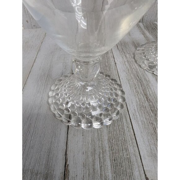 Anchor Hocking Bubble Foot Water Wine Goblet Glasses 5 1/2" Stemmed Set of 3 - Picture 3 of 5
